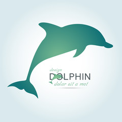 Dolphin icon design element