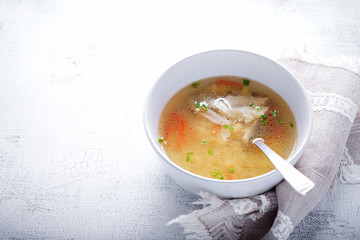 Fresh chicken soup
