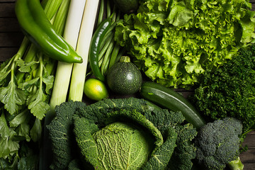 Ensemble de légume verts