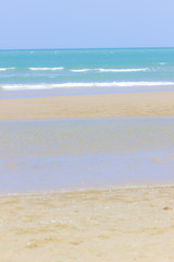 Sand beach in summertime