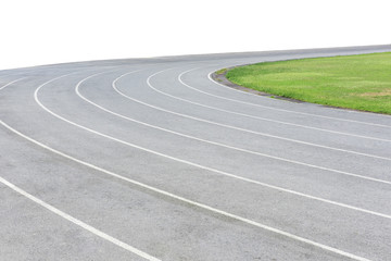 race track isolated on white background, clipping path