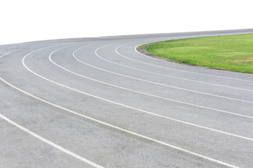 Obraz premium race track isolated on white background, clipping path