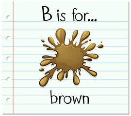Flashcard letter B is for brown © blueringmedia