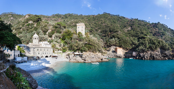 The Abbey of San Fruttuoso is a medieval Catholic abbey on the coast of Portofino. Italy.