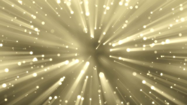 Gold explosion star. abstract motion background, shining lights, energy waves. looping animation.