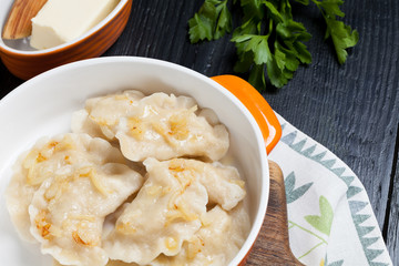 Delicious homemade dumplings.