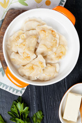 Delicious homemade dumplings.
