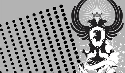 heraldic eagle coat of arms background in vector format