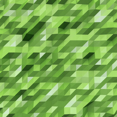 Fototapeta na wymiar Photo of highly detailed multicolor polygon. Green geometric low polygons style. Abstract gradient graphic background. Square. 3d render