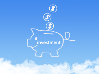 saving for investment with cloud shape