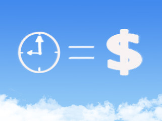 Time is money cloud shape