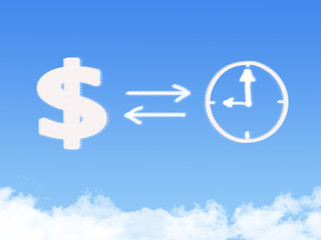 Time is money cloud shape