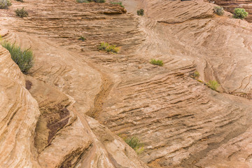 detail of rocks at horseshoe bend in Page