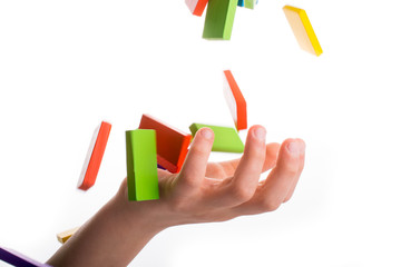 Falling colorful domino © berkay08