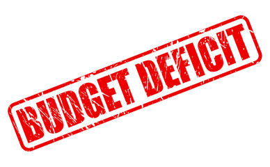 BUDGET DEFICIT red stamp text