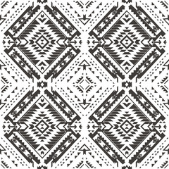 Seamless colorful aztec pattern. Pencil Drawing