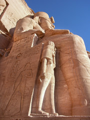 Statue in temple of Abu Simbel, Egypt