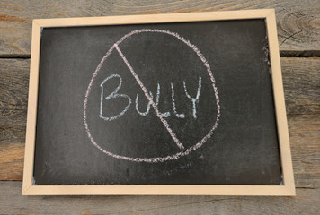 Anti-bullying or no bullying concept