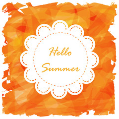 Light orange yellow love pastel background with circle paper