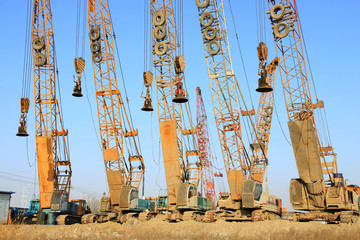 Naklejka premium crawler crane