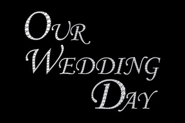 text from diamonds our wedding day