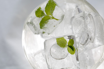 Ice and mint