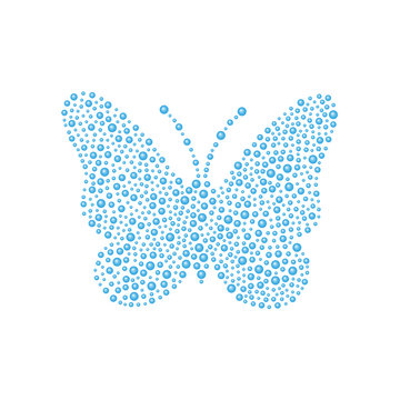 Butterfly in blue design 