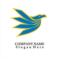Blue Bird Aircraft on the Blue Sky Icon logo