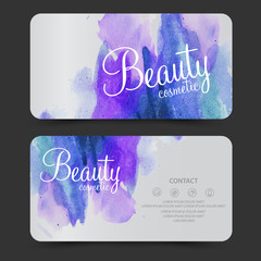 beauty cosmetics card vector