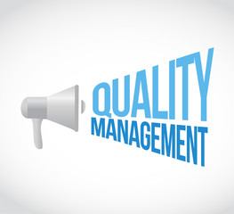quality management megaphone sign concept