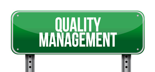 quality management road sign concept