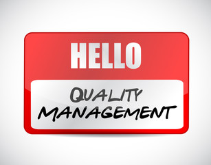 quality management tag sign concept