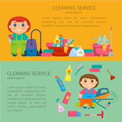 Banner vector house cleaning