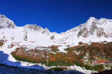 涸沢の雪化粧