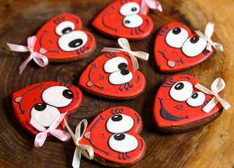  Heart shaped cookies for valentine's day.