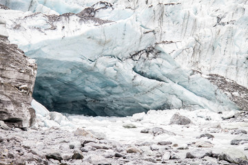 Fototapeta na wymiar Close up of Glacier on the west coast of New Zealand
