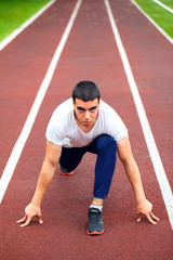 professional runner on the track