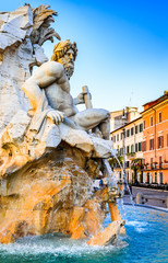 Piazza Navona, Rome in Italy - obrazy, fototapety, plakaty