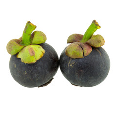 Mangosteen fruit isolated on whitebackground