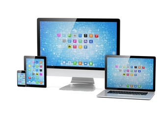 Ultimate web design, laptop, smartphone, tablet, computer, display
