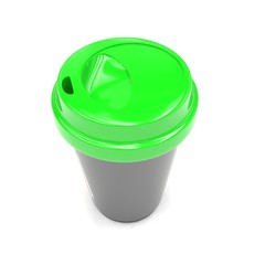 Coffee to go on white