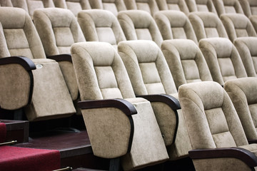 Fototapeta premium Empty comfortable seats in theater, cinema