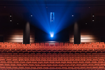 Theatre seats and cinematic projection
