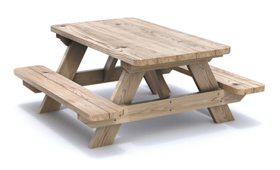 Wooden picnic table - 105403355