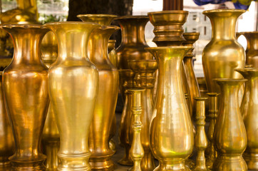 Brass Candle holders Vintage decoration object