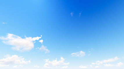 Fototapeta na wymiar Cloudy blue sky abstract background, 3d illustration