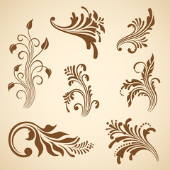 Fototapeta premium Vector decorative elements.