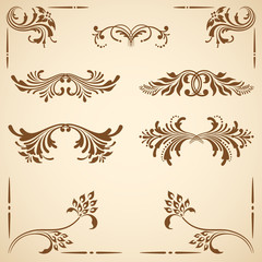 Fototapeta premium Vector decorative elements.