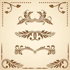 Vector decorative elements.