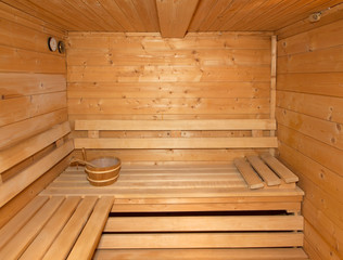 Small home Finnish wooden sauna